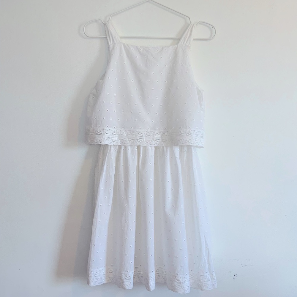 Crewcuts white eyelet summer dress. Girls size 12.